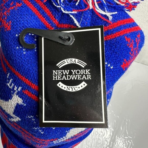 New York NWT Semper FI ChokoLids Reindeer Pom Beanie - Picture 2 of 7